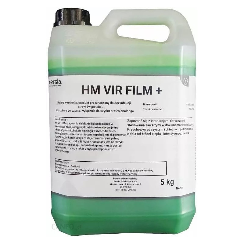 Kersia, HM VIR FILM, dezynfekcja strzyków, 5 l