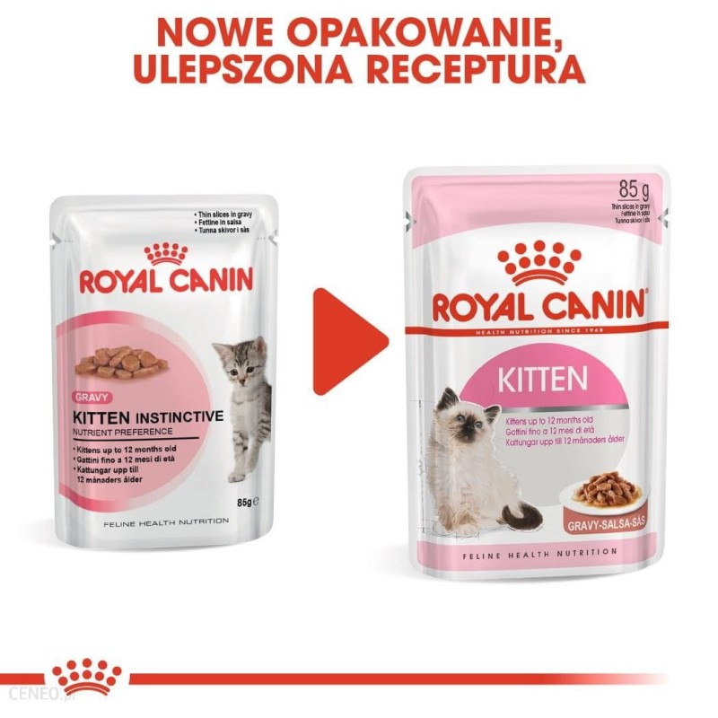 Kitten Instinctive, pełnoporcjowa karma dla kociąt od 4 do 12 miesiąca, saszetka 85 g