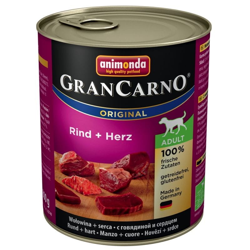 Animonda Gran Carno, pies, serca, 800 g