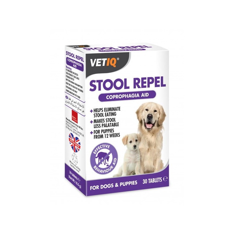 VetIQ, Stool Repel, eliminuje koprofagię u psów, 30 tabletek