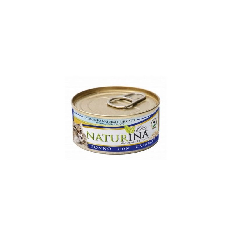 NATURINA ELITE CAT TUŃCZYK Z KALMARAMI - FILETOWA MOKRA KARMA DLA KOTÓW PREMIUM, 70 g