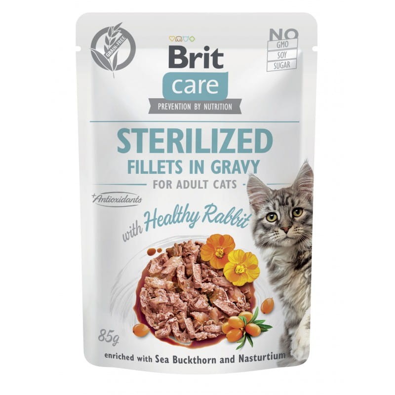 Brit Care, kot, Sterilized Healthy Rabbit, 85 g